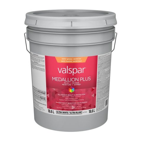 Valspar Medallion Plus Exterior Paint + Primer Semi-gloss 5 Gallon 