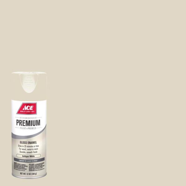 Ace Premium Spray Paint Gloss Antique White - Image 2