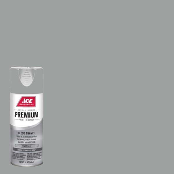 Ace Premium Spray Paint Gloss Light Grey - Image 2