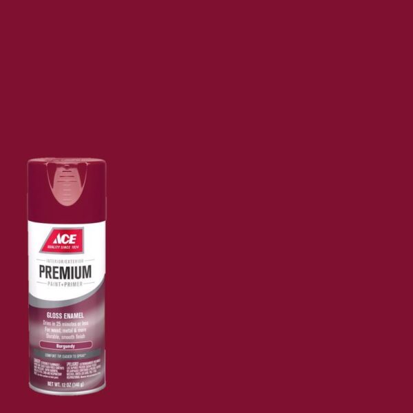 Ace Premium Spray Paint Gloss Burgundy - Image 2