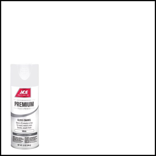 Ace Premium Spray Paint Gloss White - Image 2