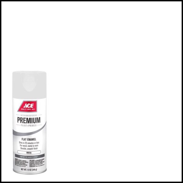 Ace Premium Spray Paint Flat White - Image 2