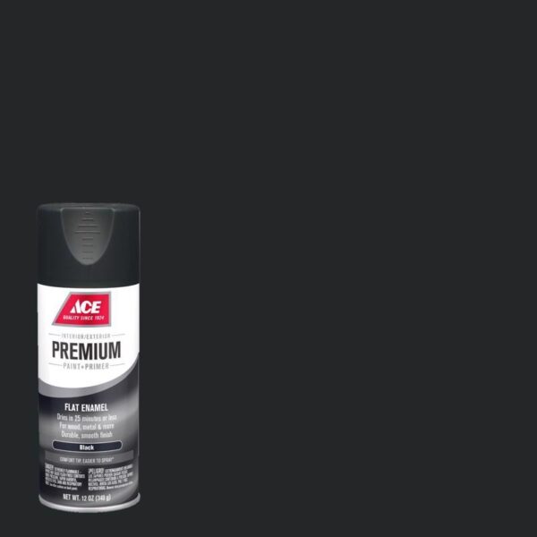 Ace Premium Spray Paint Flat Black - Image 2