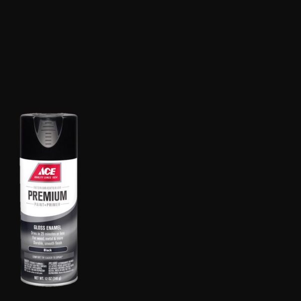 Ace Premium Spray Paint Gloss Black - Image 2