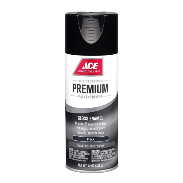 Ace Premium Spray Paint Gloss Black