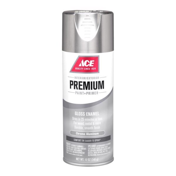 Ace Premium Spray Paint Gloss Chrome Aluminum