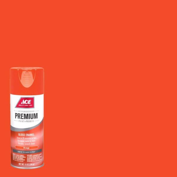 Ace Premium Spray Paint Gloss Orange - Image 2