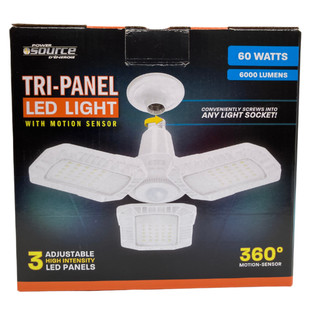 Tri-Panel LED Motion Sensor Light 60W